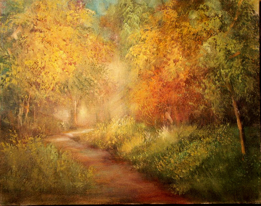 Autumn Passage Painting by Sally Seago