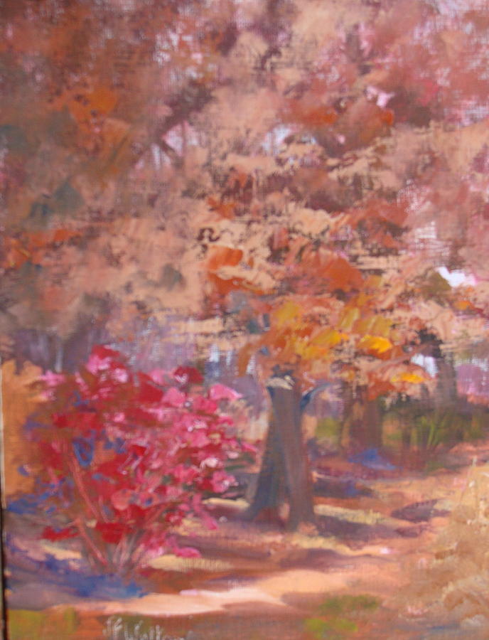 Autumn Path Painting by Judy Fischer Walton