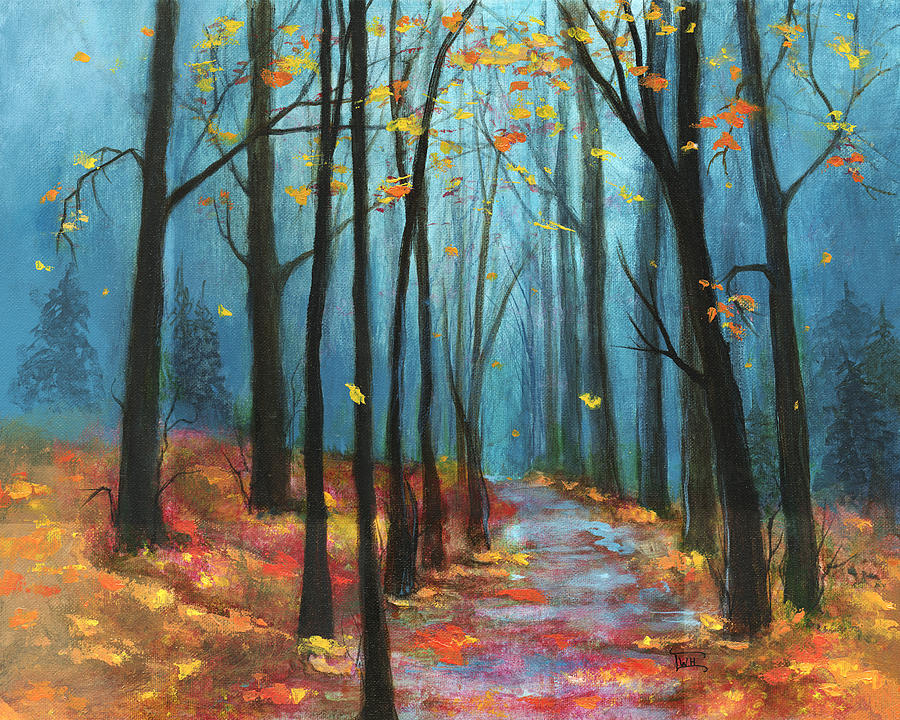 Autumn Path Painting by Terry Webb Harshman