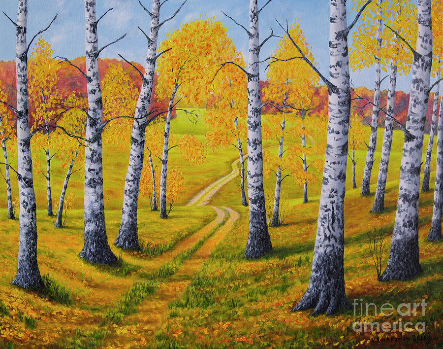 Autumn Pathway Painting