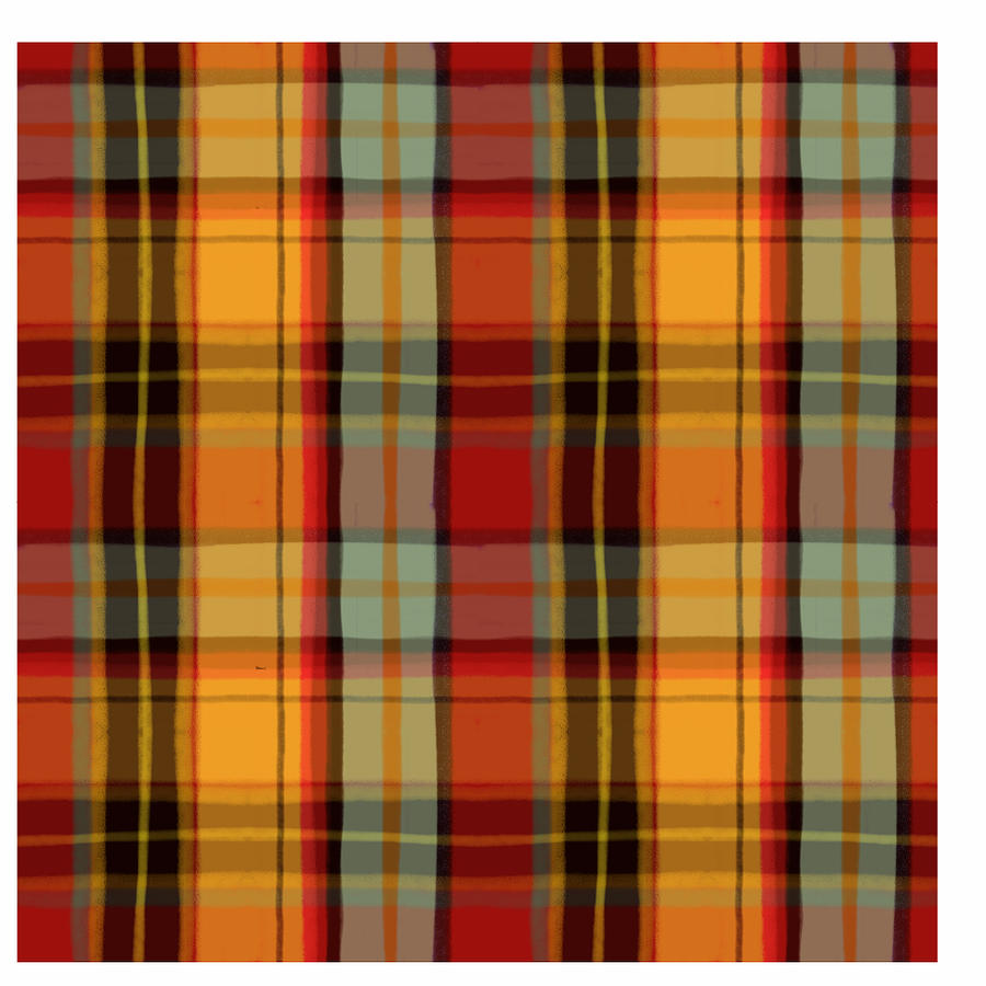 Decor Tapestry - Textile - Autumn Plaid 1 by Wesley Robinson