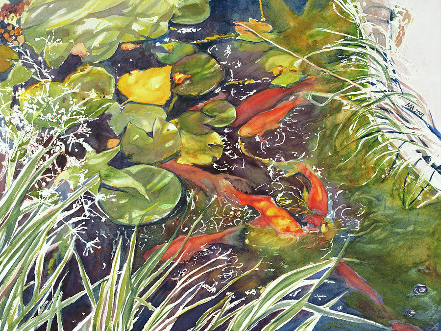 Autumn Pond Painting by Madeleine Arnett
