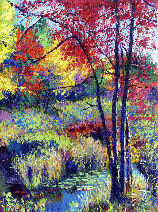 Autumn Pond Plein Air Painting