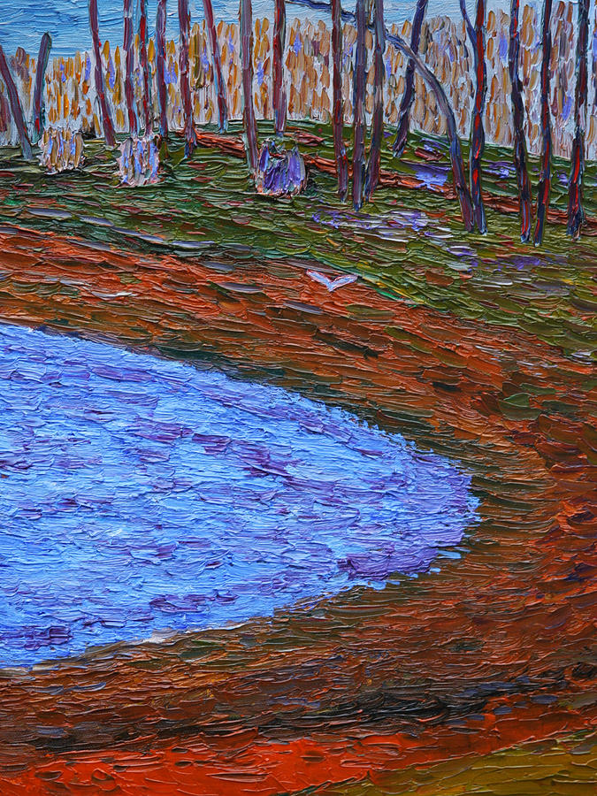 Autumn Pond Painting by Vadim Levin