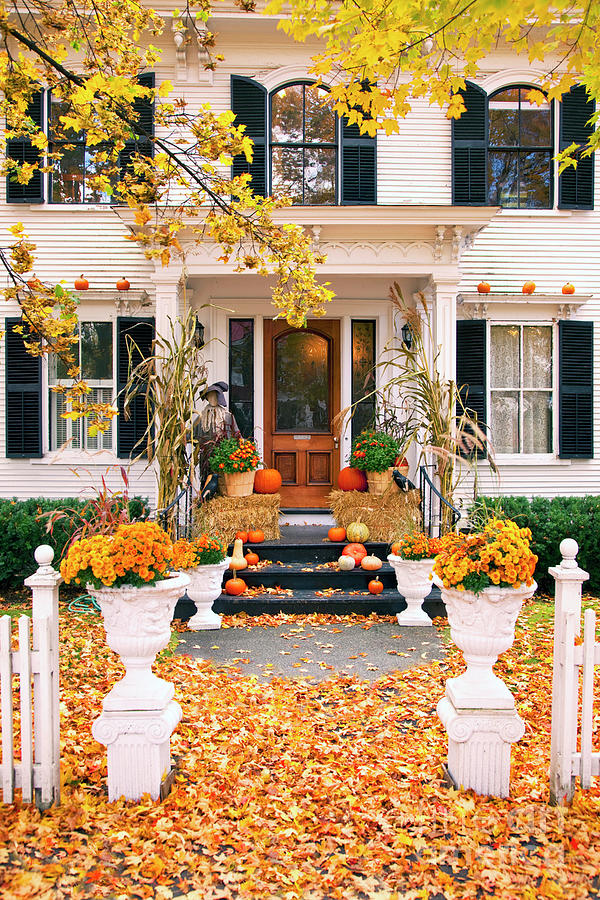 Autumn Porch Photograph by Brian Jannsen