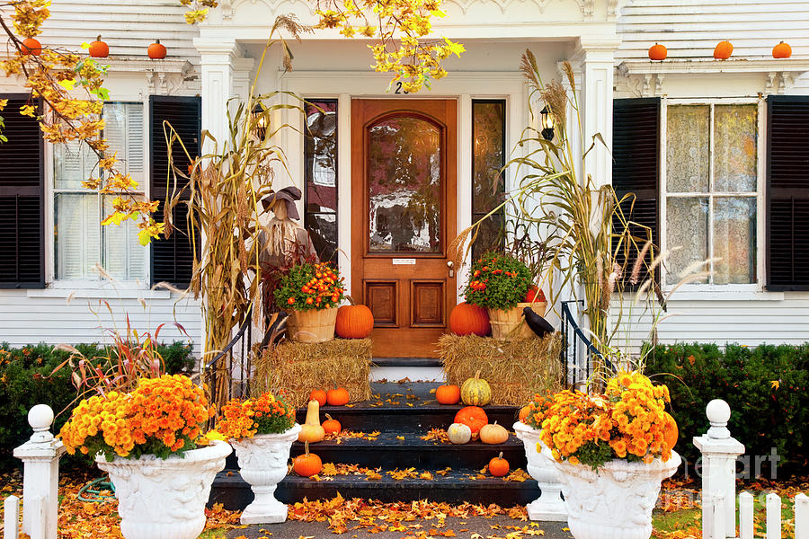 Autumn Porch III Photograph by Brian Jannsen