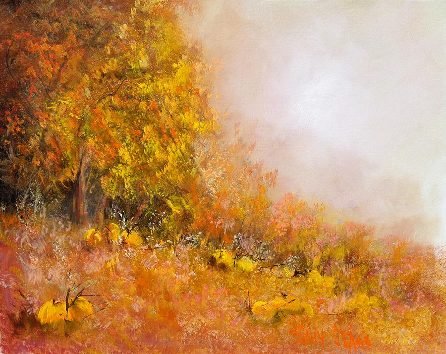 Fall Painting - Autumn Pumpkins by Sally Seago