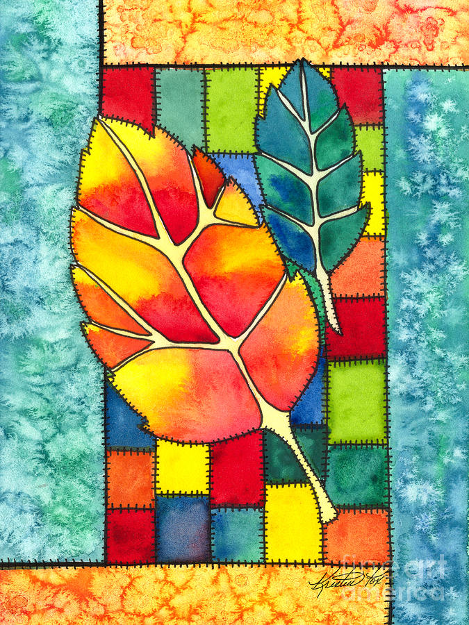 Autumn Quilt Painting by Kristen Fox