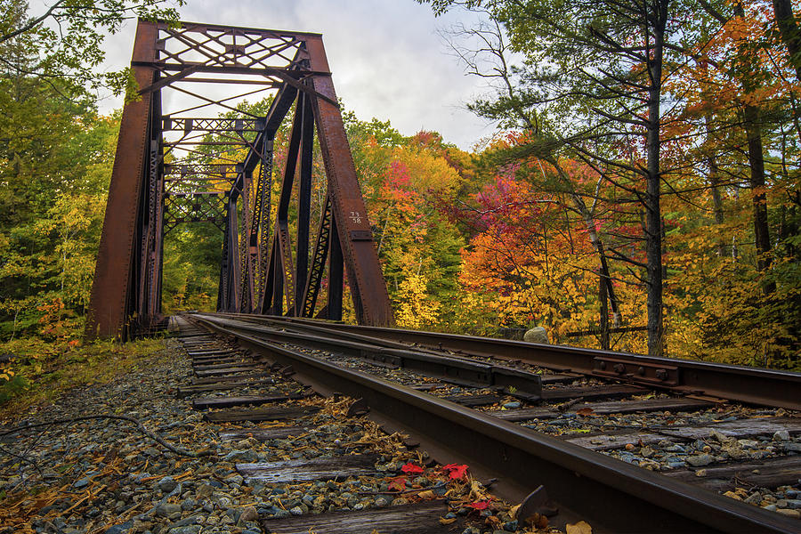 Autumn Railroad Tracks Photograph by White Mountain Images