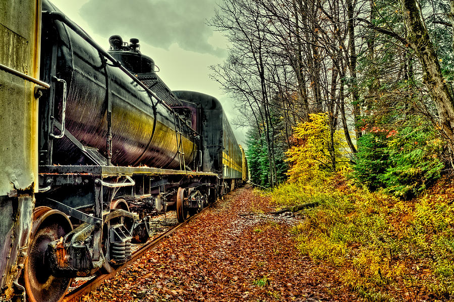 Train Photograph - Autumn Railway by David Patterson