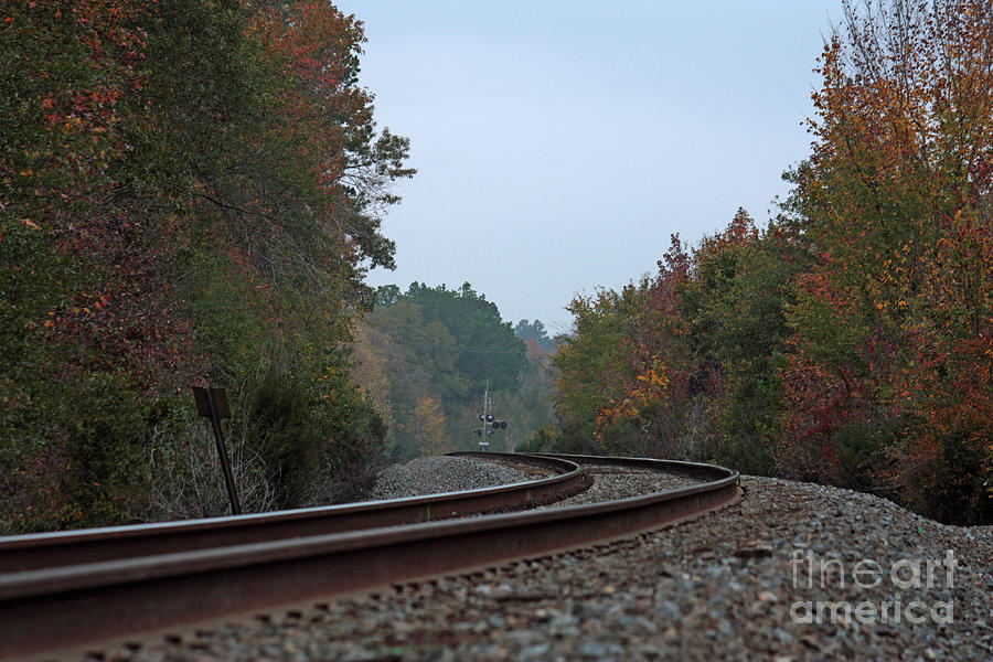 Autumn Railway Photograph by Lisa Porier