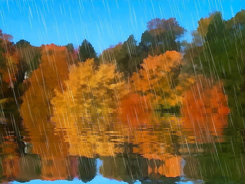 Autumn Rain Digital Art by Amy G Taylor