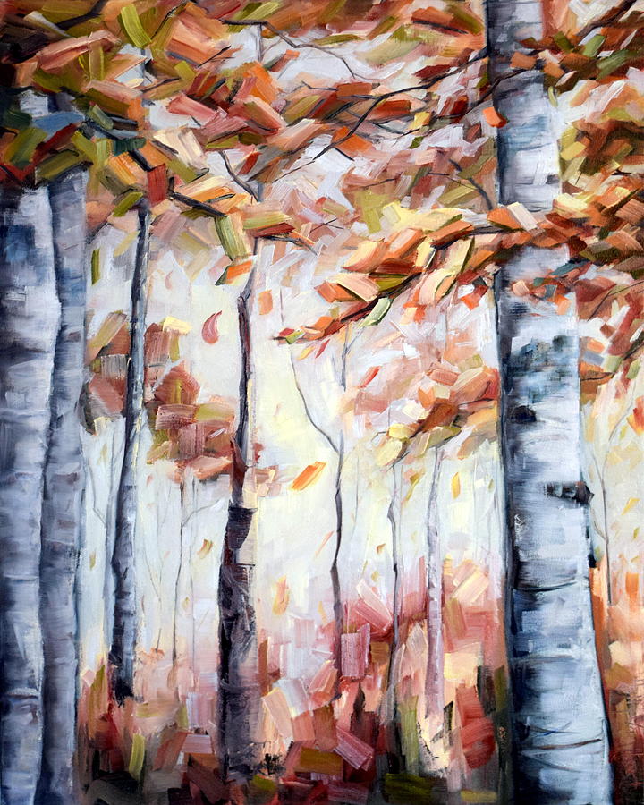 Autumn Reds Painting by Holly Van Hart