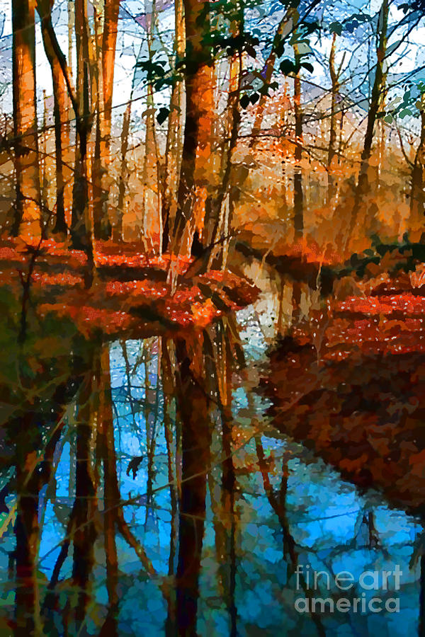 Autumn Reflection Digital Art by Xine Segalas