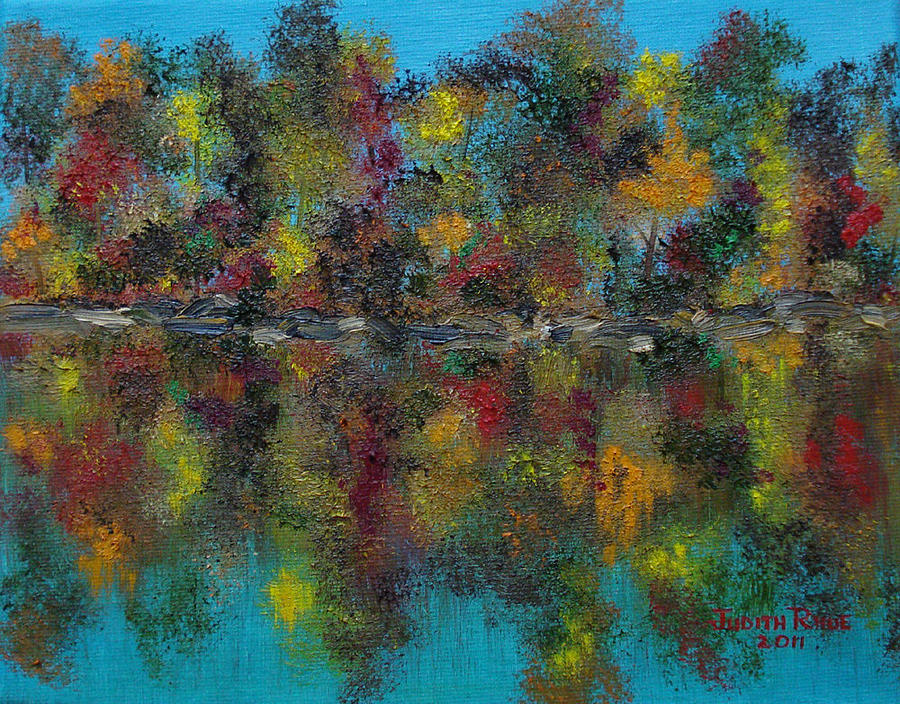 Autumn Reflection ii Painting by Judith Rhue