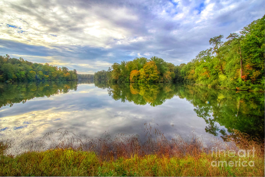 Autumn Reflection Jones Mill Pond Photograph by Karen Jorstad