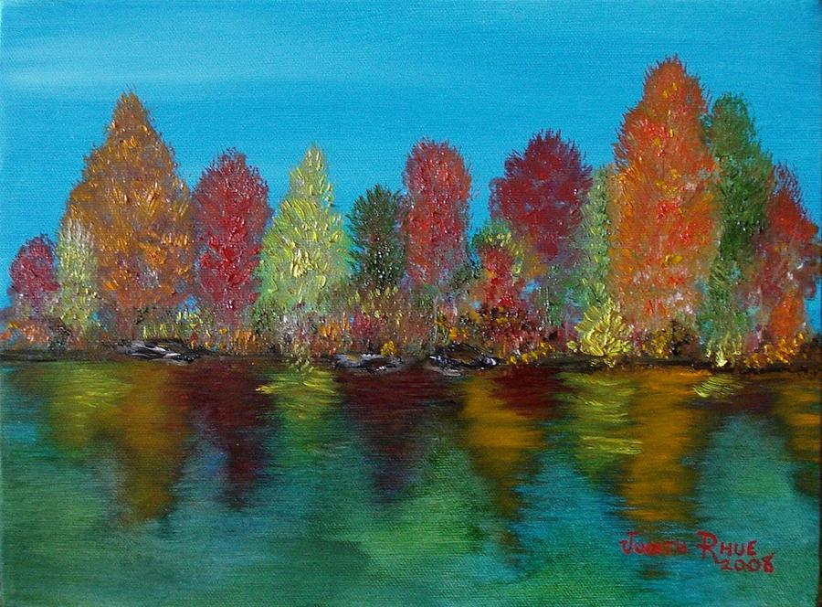 Autumn Reflection Painting by Judith Rhue