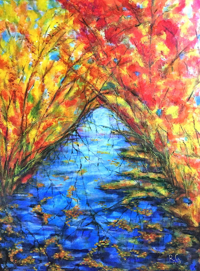 Autumn Reflections 2 Painting by Rae Chichilnitsky