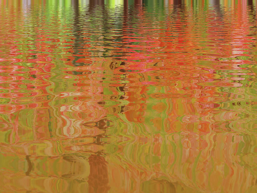 Abstract Photograph - Autumn Reflections Abstract by Gill Billington
