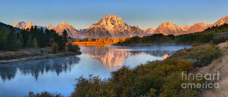 Autumn Reflections At Oxbow Bend Panorama Photograph by Adam Jewell