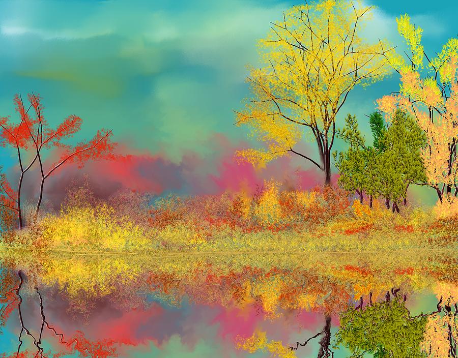 Autumn Reflections Digital Art by David Lane
