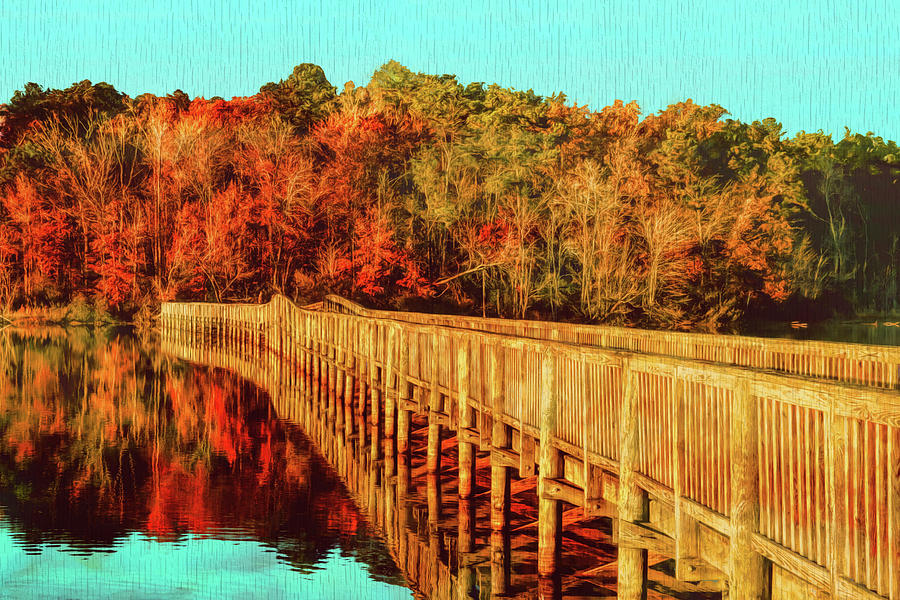 Autumn Reflections in Newport News Park Photograph by Ola Allen Fine