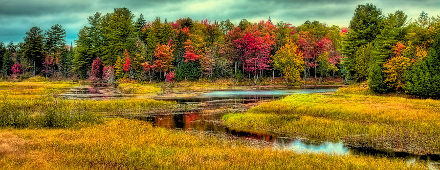 Autumn Reflections in Old Forge Photograph by David Patterson