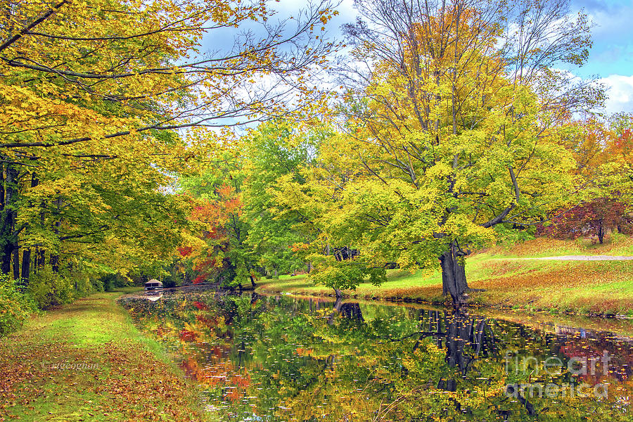 Autumn Reflections Morris Canal Photograph by Regina Geoghan - Fine Art ...