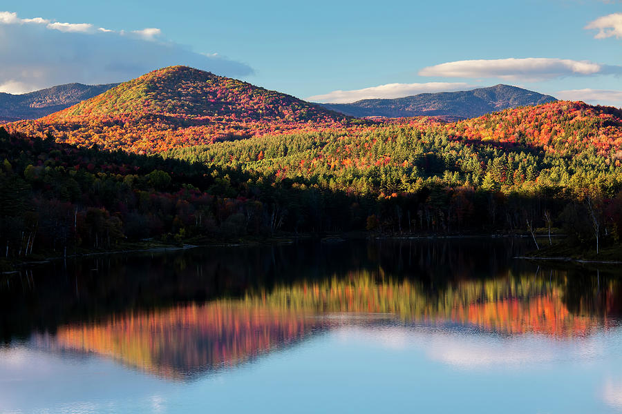 Autumn Reservoir Reflections Photograph by Alan L Graham