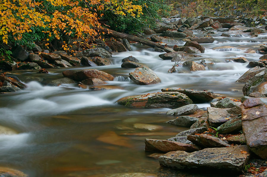 Autumn River Cascades III Photograph by Clarence Holmes