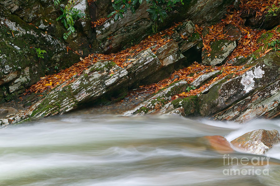 Autumn River Cascades V Photograph by Clarence Holmes