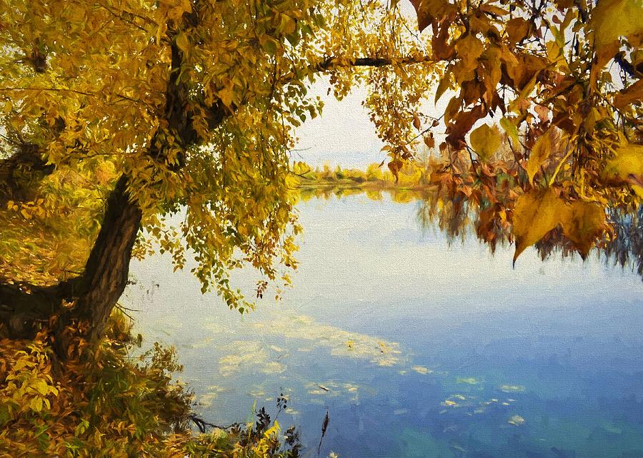 Autumn River Digital Art by Charmaine Zoe