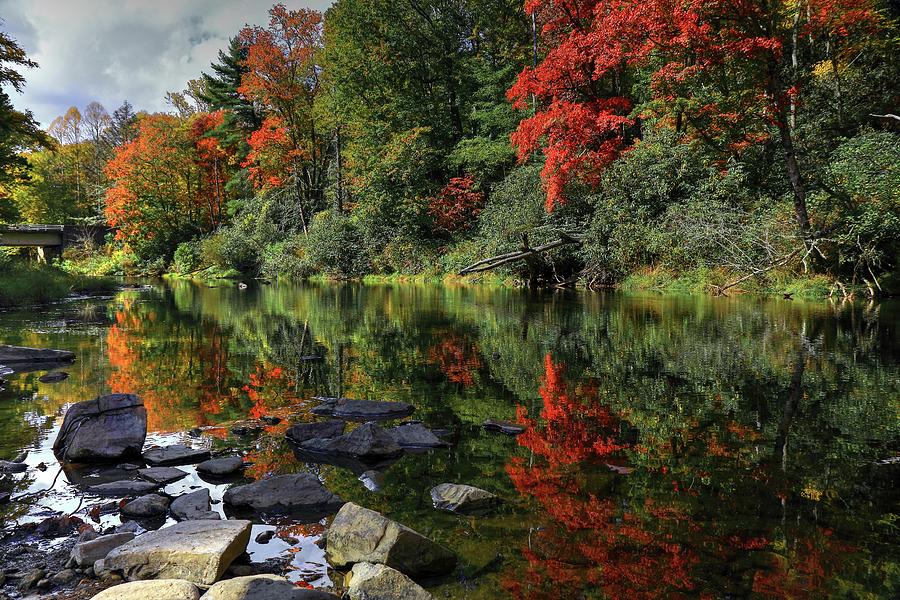 Autumn River Landscape Photograph by Carol Montoya