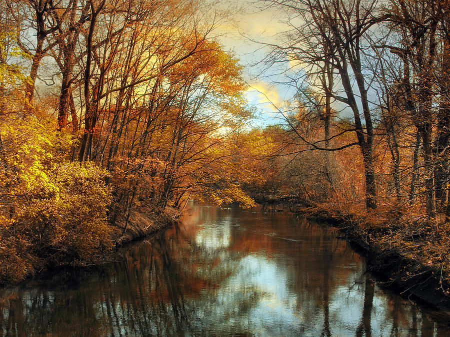 Autumn River Lights Photograph by Jessica Jenney