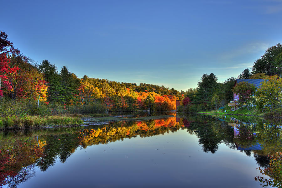 Autumn River Reflections - New Hampshire Photograph by Joann Vitali