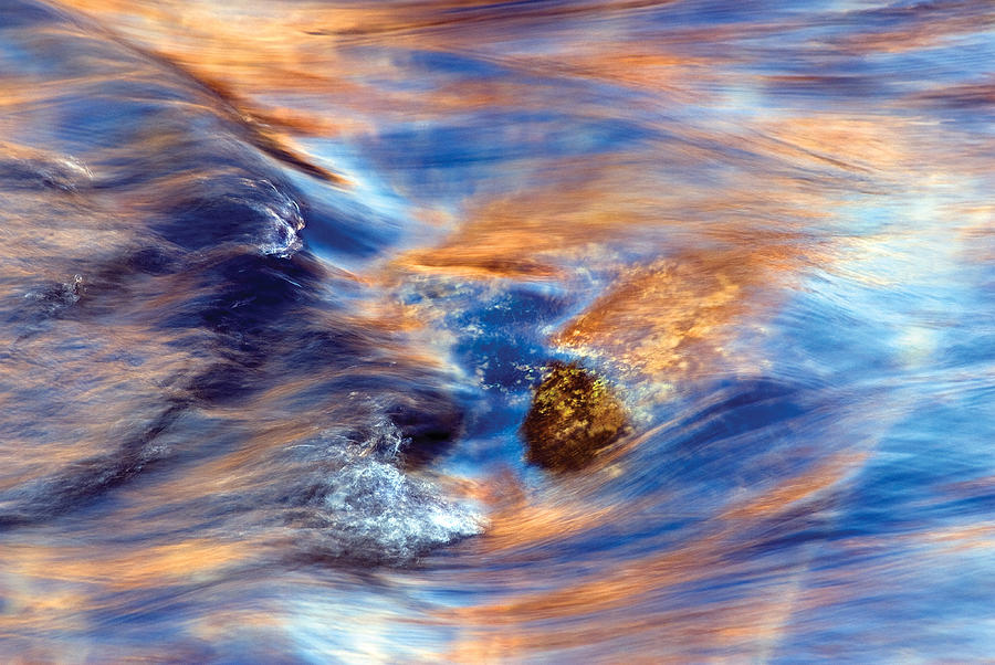 Autumn River Ripple Pastel Colors Photograph by Steve Somerville