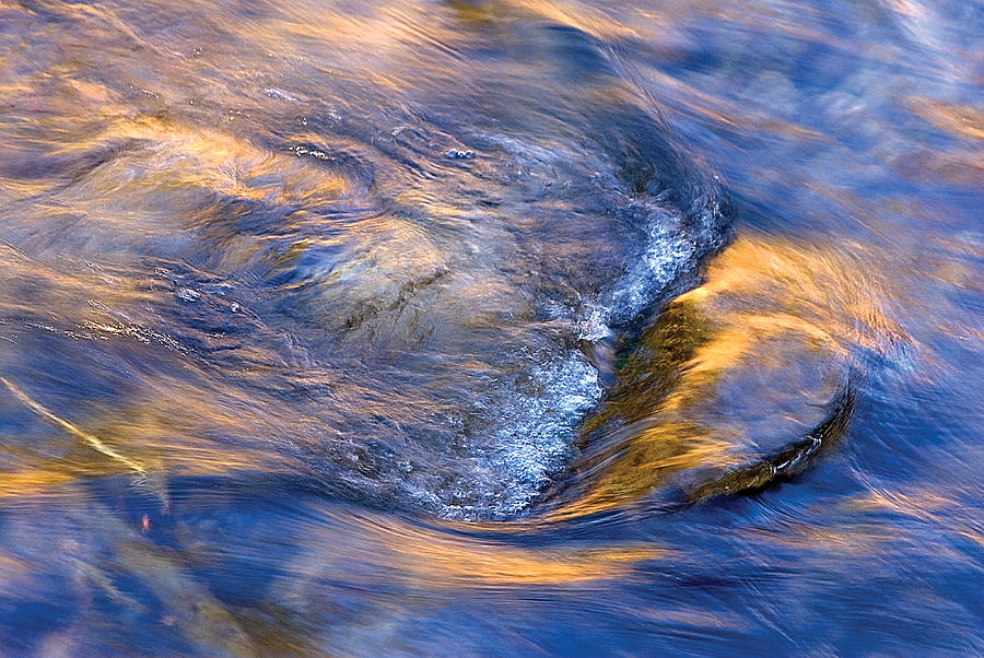 Autumn river ripple rapids Photograph by Steve Somerville