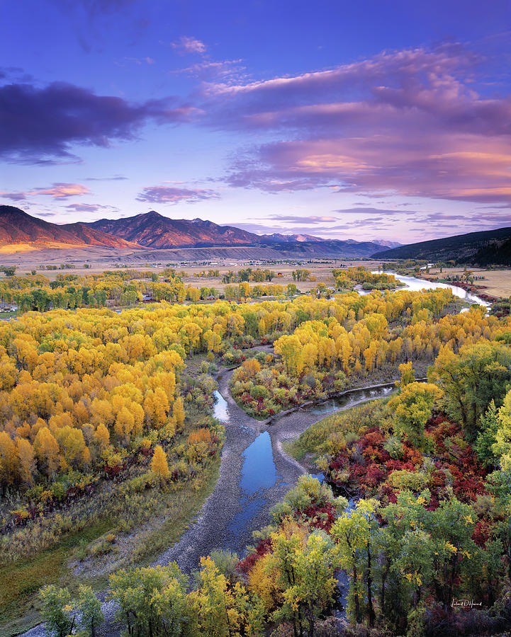 Autumn River View Photograph by Leland D Howard