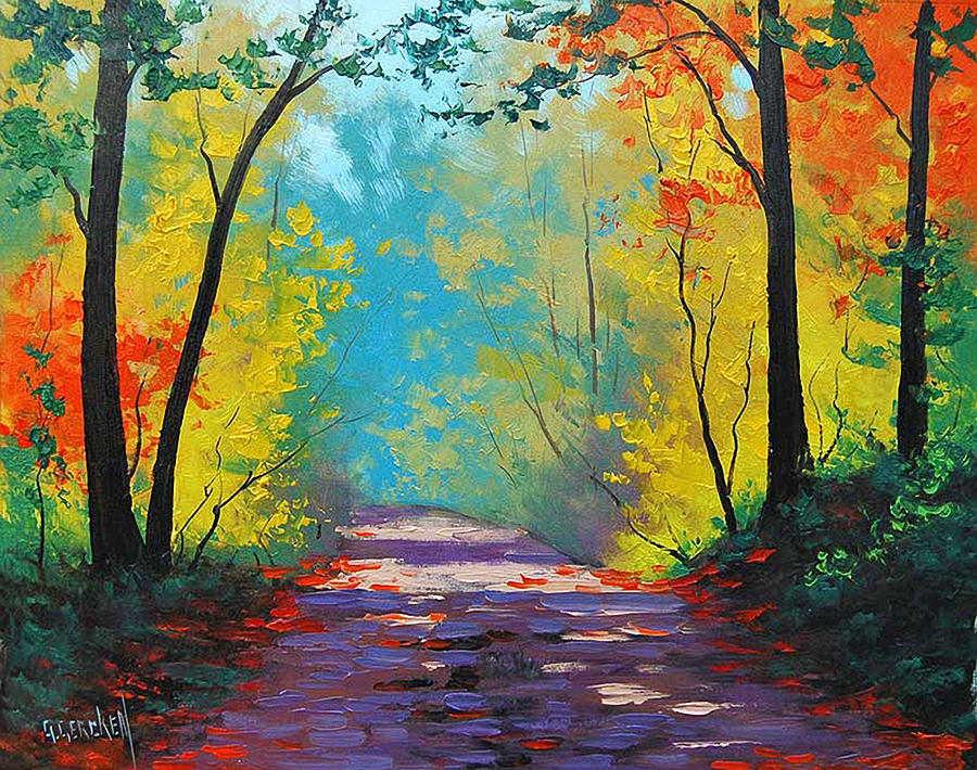 Fall Painting - Autumn road by Graham Gercken