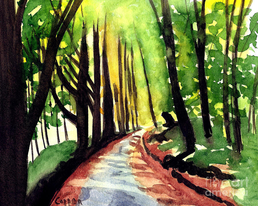 Autumn Road Painting by Robert Coppen
