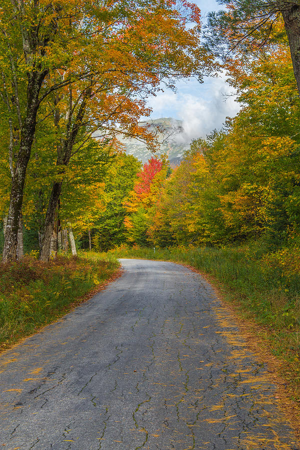 Autumn Road to Mount Washington Photograph by White Mountain Images