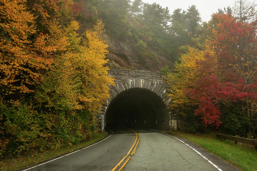 Autumn Rough Ridge Tunnel North Carolina Photograph by Terry DeLuco