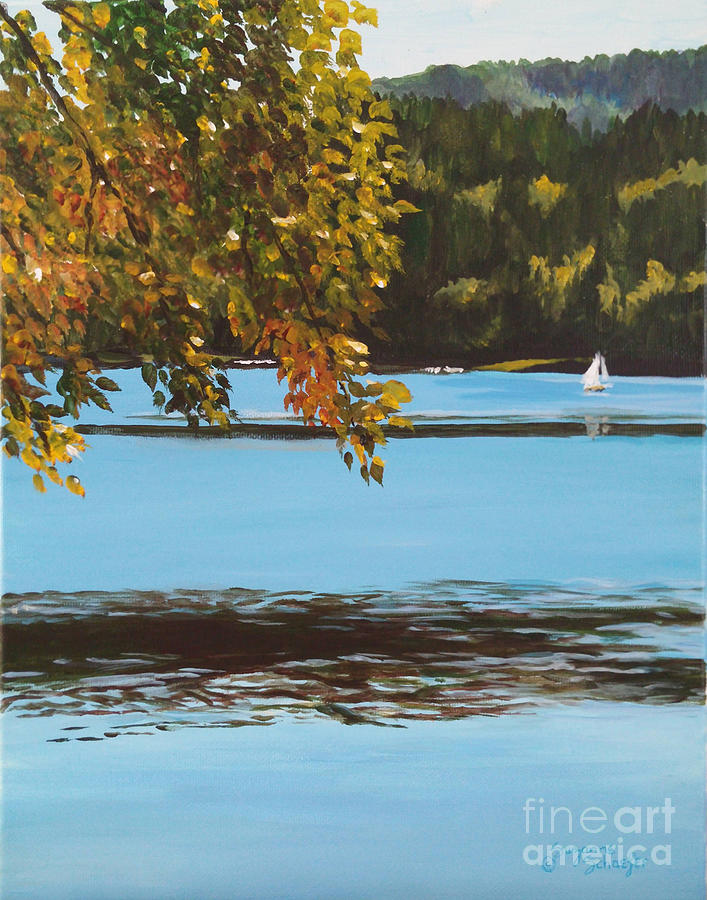 Autumn Sailing Painting by Suzanne Schaefer