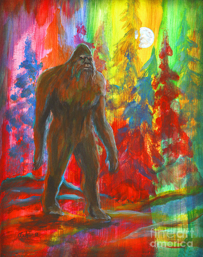 Autumn Sasquatch Painting By Charles A Guthrie   Autumn Sasquatch Charles Guthrie 