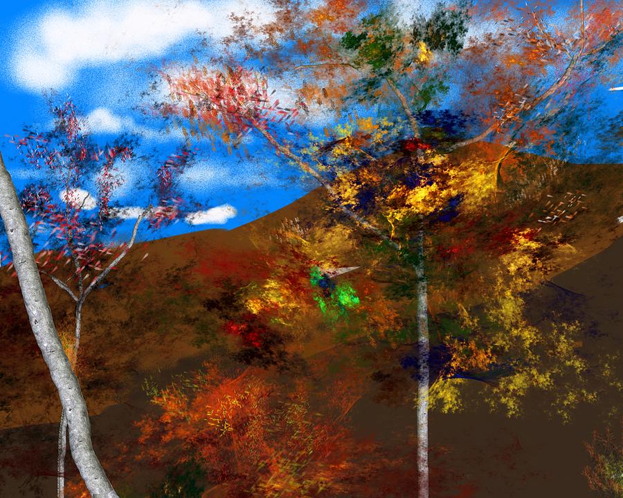Autumn Scene 090810 Digital Art by David Lane