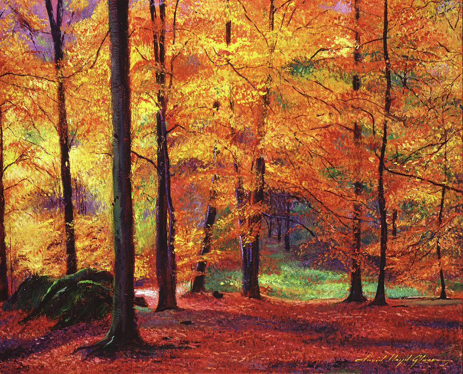 Fall Painting - Autumn Serenity by David Lloyd Glover