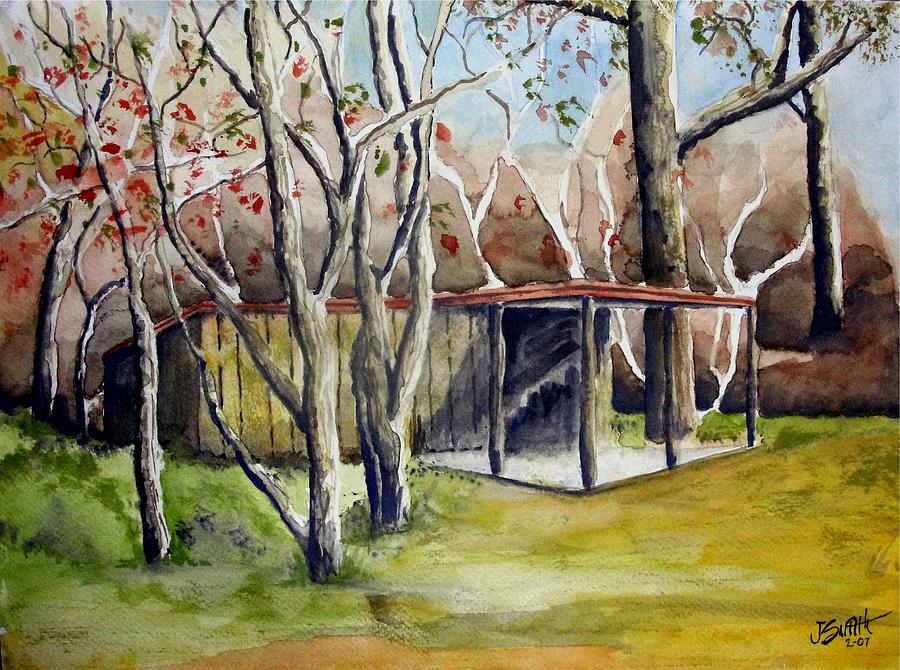 Autumn Shed Painting by Jimmy Smith