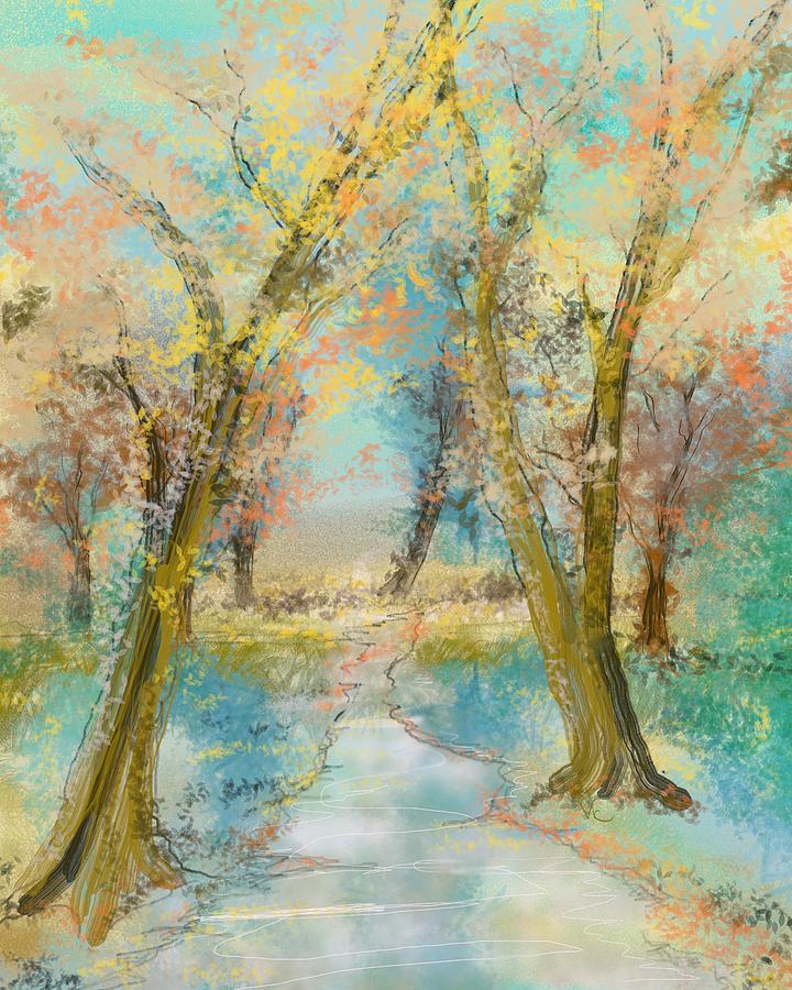 Autumn Sketch Painting by Victor Shelley
