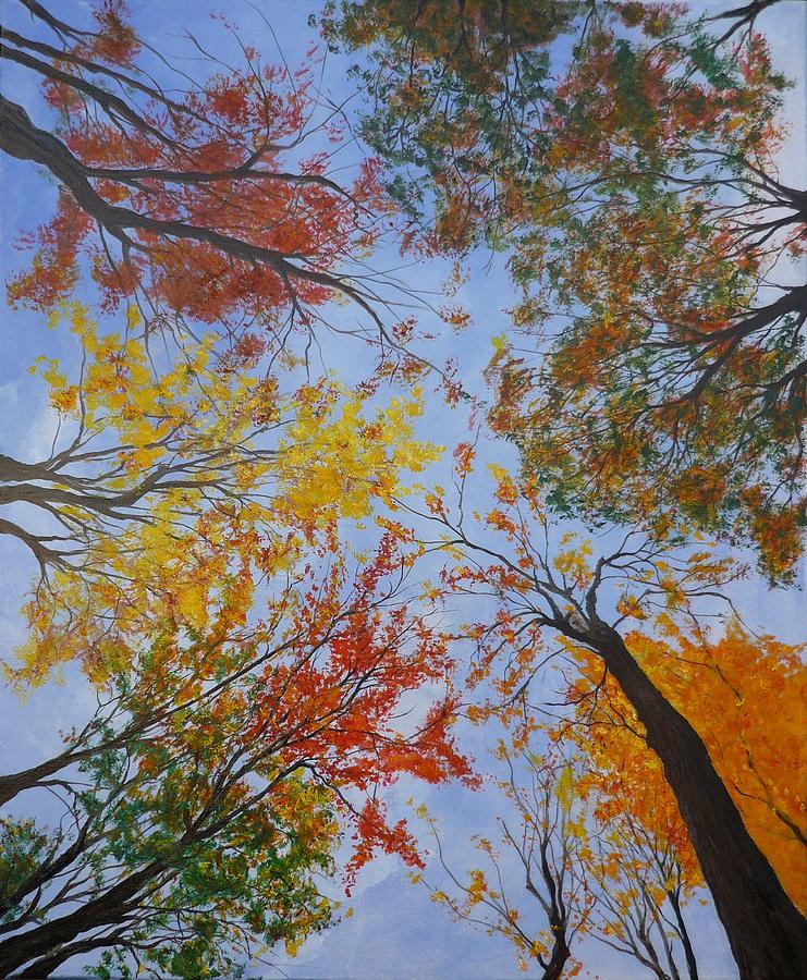 Autumn Sky Painting by Lizzy Forrester