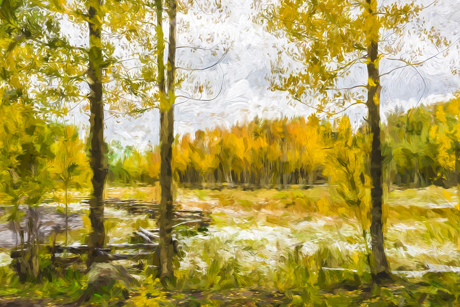 Fall Digital Art - Autumn Snow Fall II by Jon Glaser